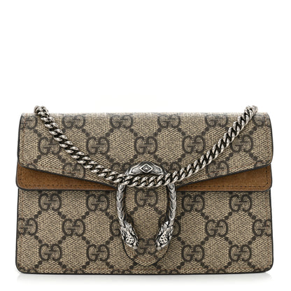 Gucci GG Supreme Monogram Super Mini Dionysus Shoulder Bag Taupe 1 of 11