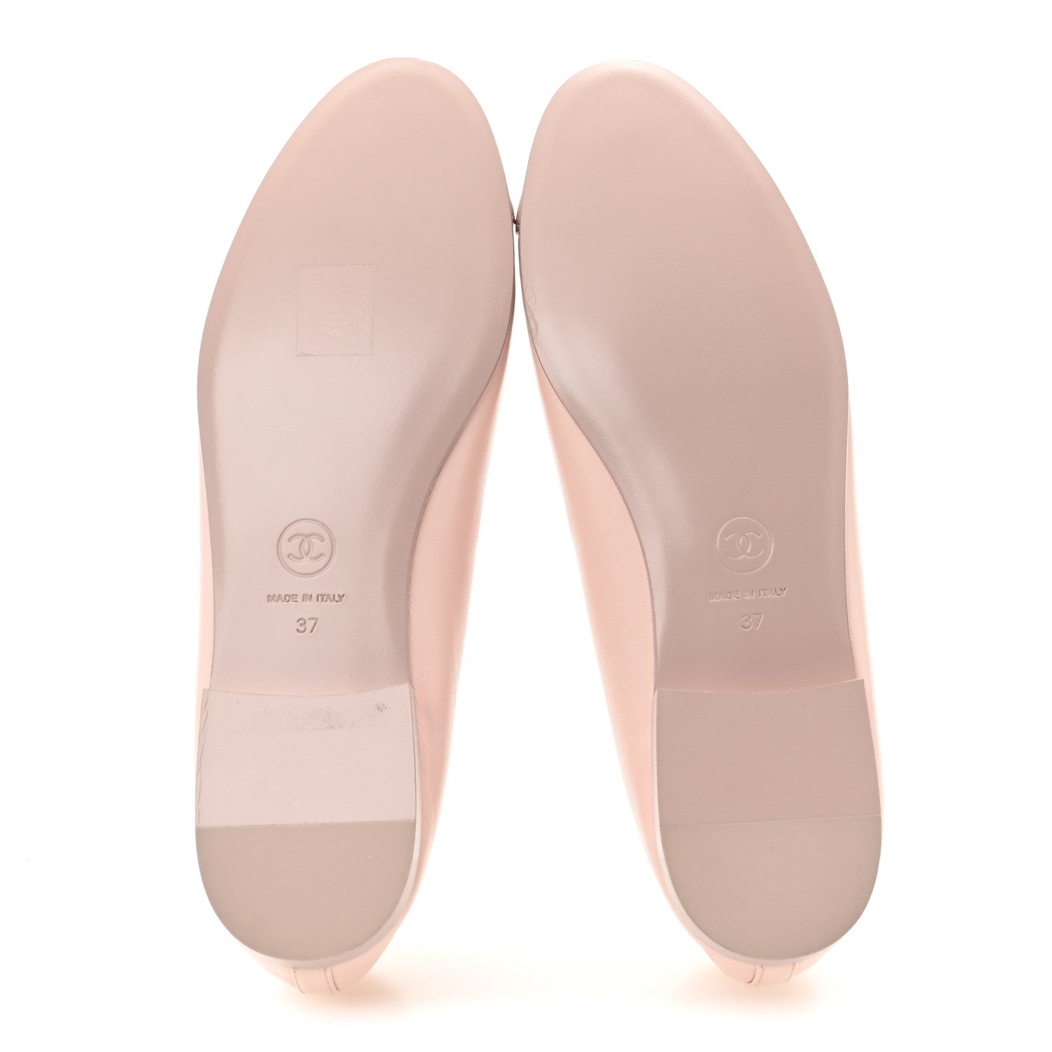 Chanel Lambskin Cap Toe CC Ballerina Flats 37 Light Pink Dark Pink 6 of 9