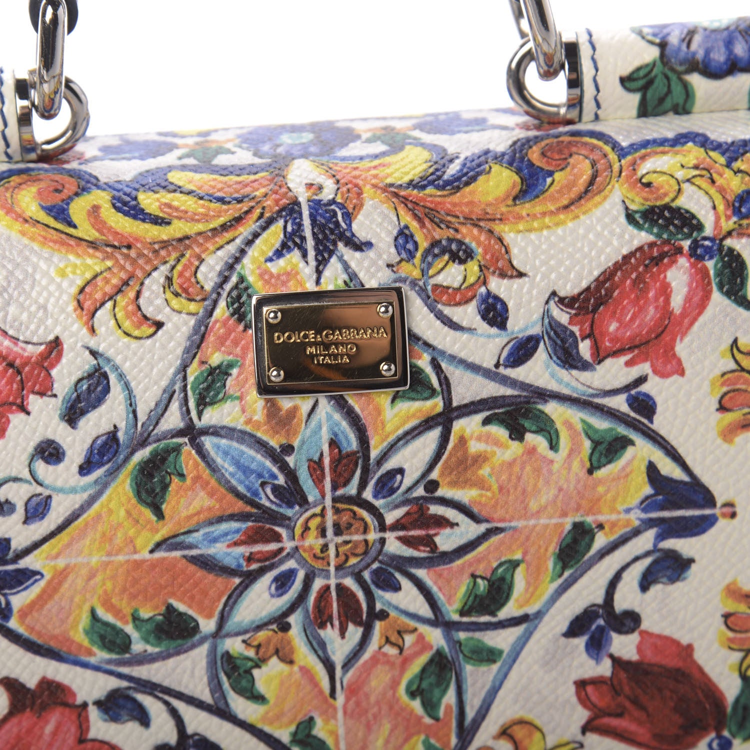 Dolce & Gabbana Dauphine Majolica Printed Mini Miss Sicily Bag Multicolor 12 of 12