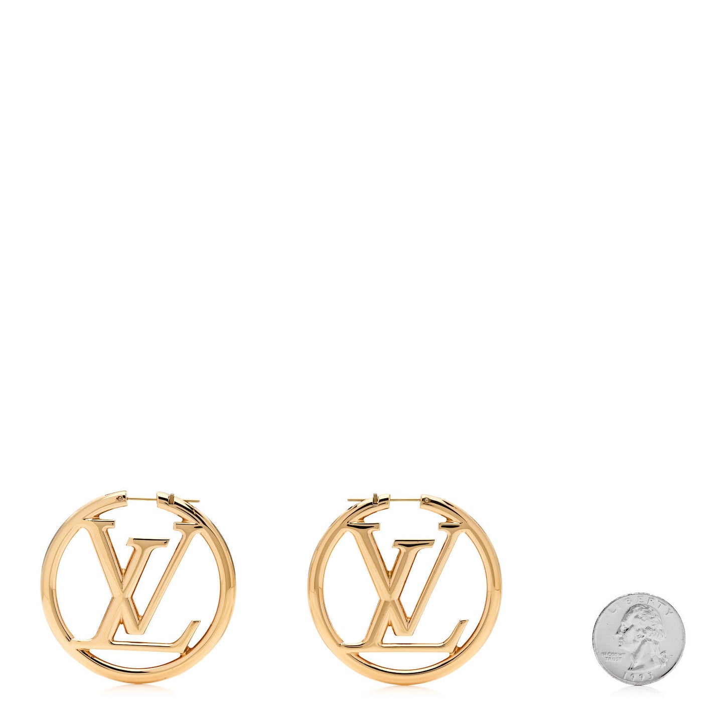 Metal Louise Hoop Earrings Gold