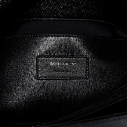 Saint Laurent Grain De Poudre Medium West Hollywood Monogram Fold-Over Black 6 of 9