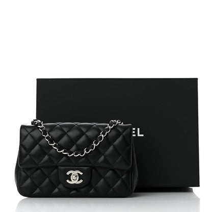 Chanel Lambskin Quilted Mini Rectangular Flap Black 11 of 11