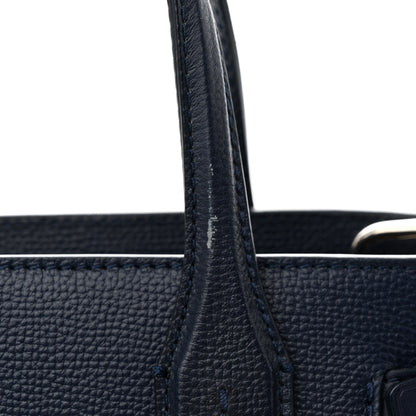 Burberry Grainy Calfskin House Check Small Banner Tote Regency Blue 11 of 13