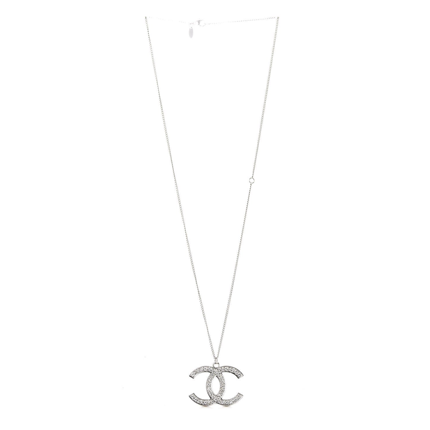 Crystal Timeless CC Necklace Silver