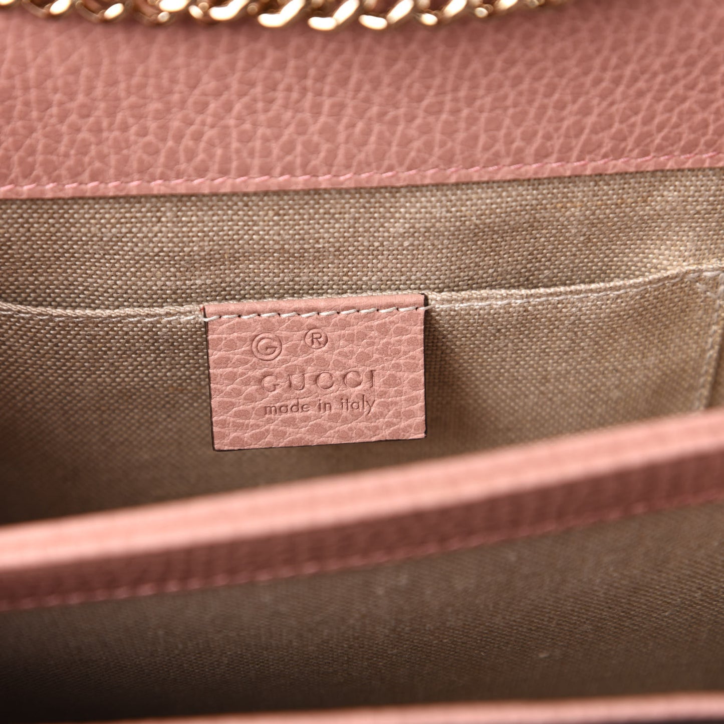 Dollar Calfskin Small Interlocking G Shoulder Bag Soft Pink