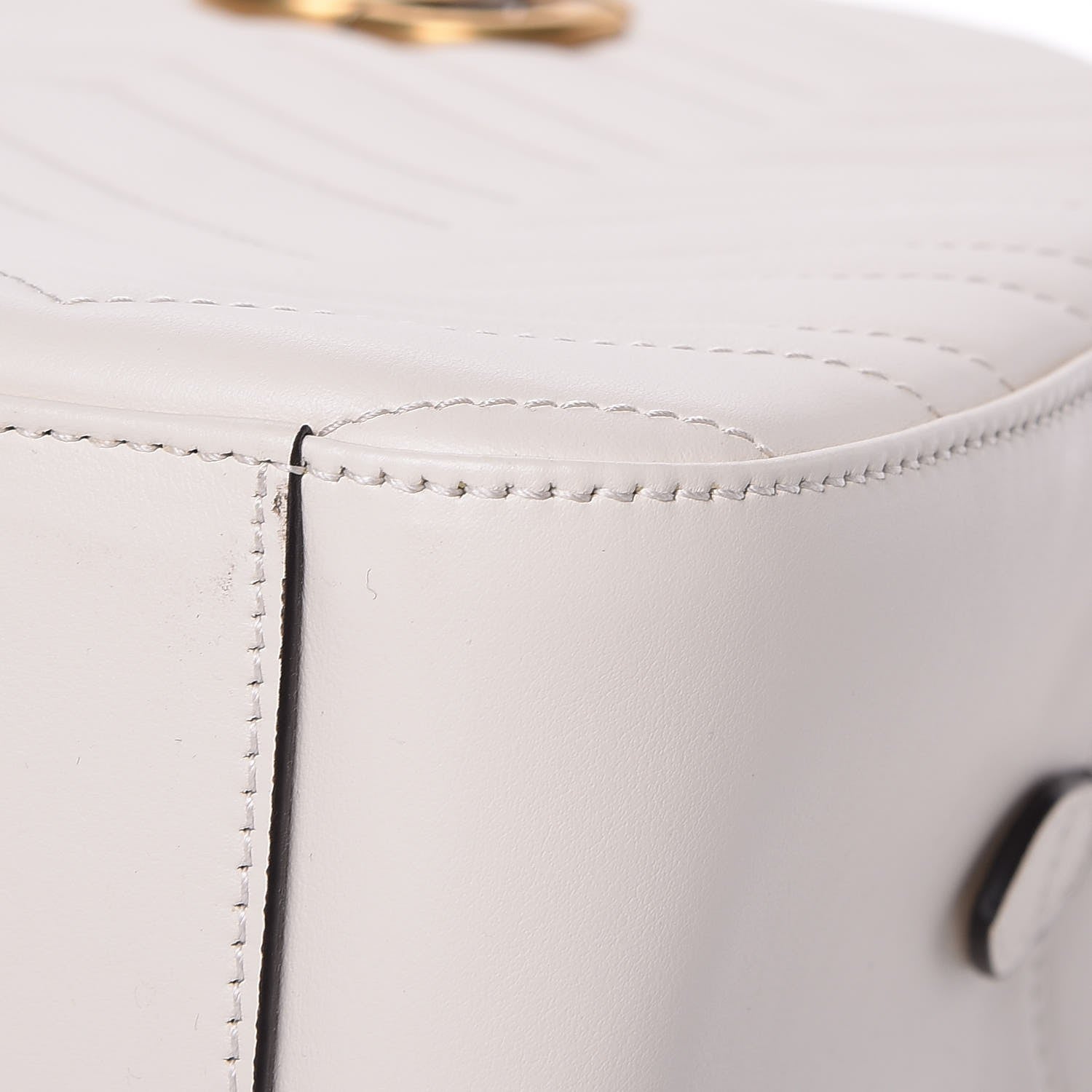 Gucci Calfskin Matelasse GG Marmont Dome Backpack White 9 of 12