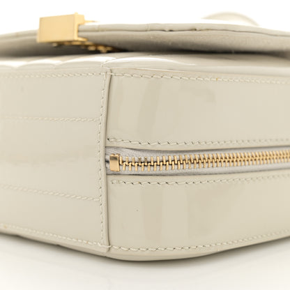 Saint Laurent Patent Matelasse Monogram Toy Vicky Camera Bag Off White 10 of 12
