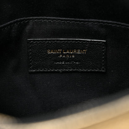 Saint Laurent Calfskin Lame Monogram Small Lou Camera Bag Gold Olive 6 of 10