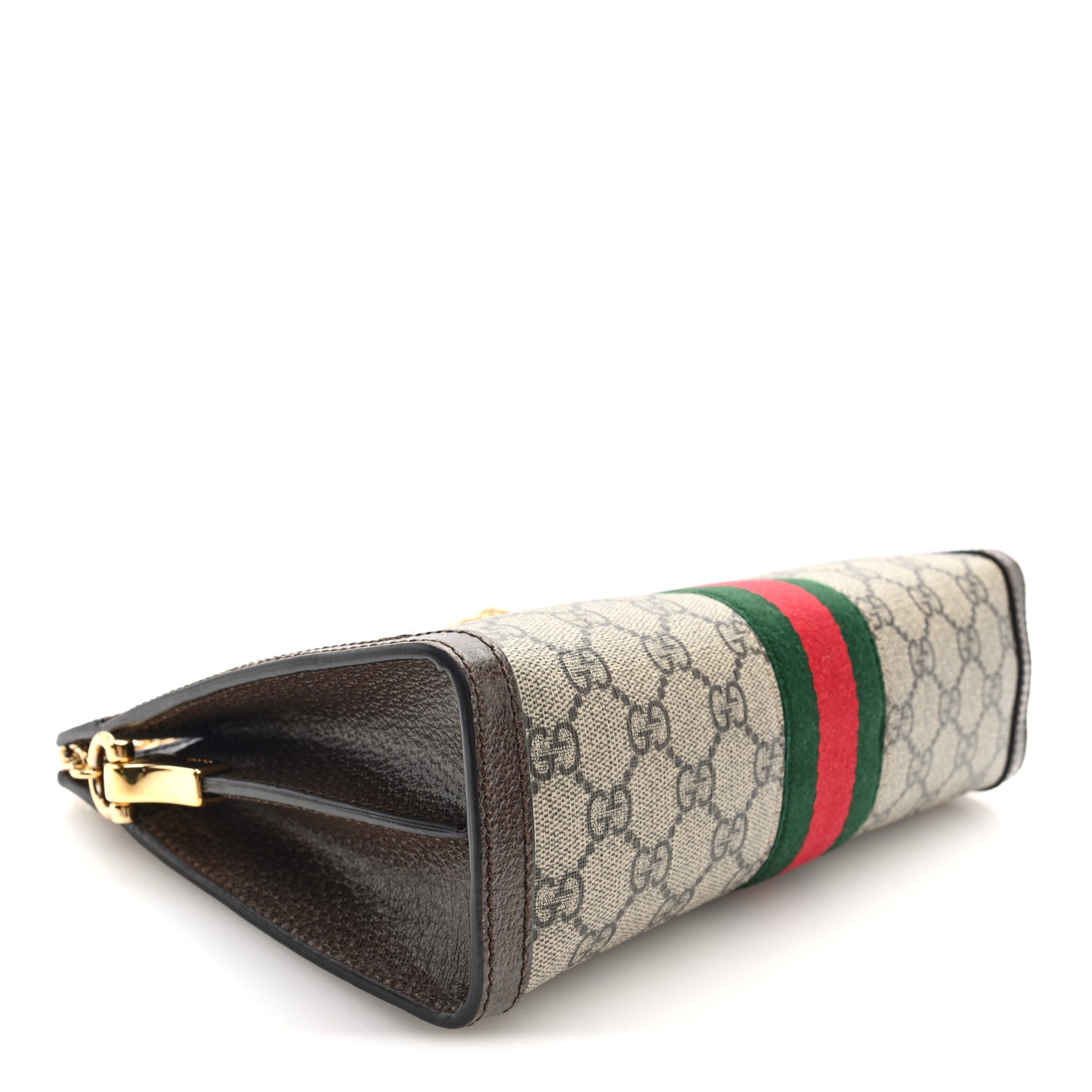 Gucci GG Supreme Monogram Web Small Ophidia Chain Shoulder Bag Brown 4 of 11