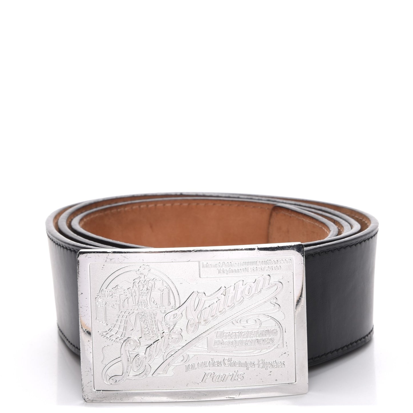Calfskin Jeans Belt 110 44 Black