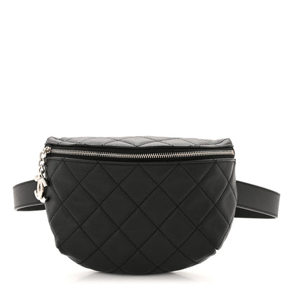 Chanel Grained Calfskin Quilted Waist Belt Bag Black 1 of 10