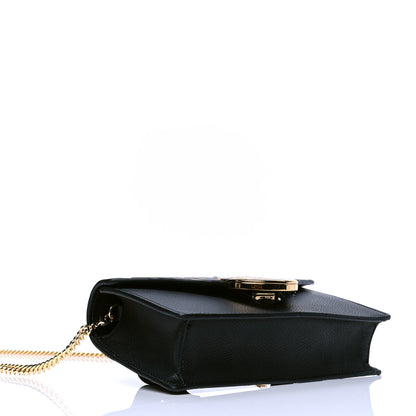Fendi Vitello Cruise F is Fendi Bi-Color FF 1974 Embossed Envelope Belt Bag Maya Black 3 of 4