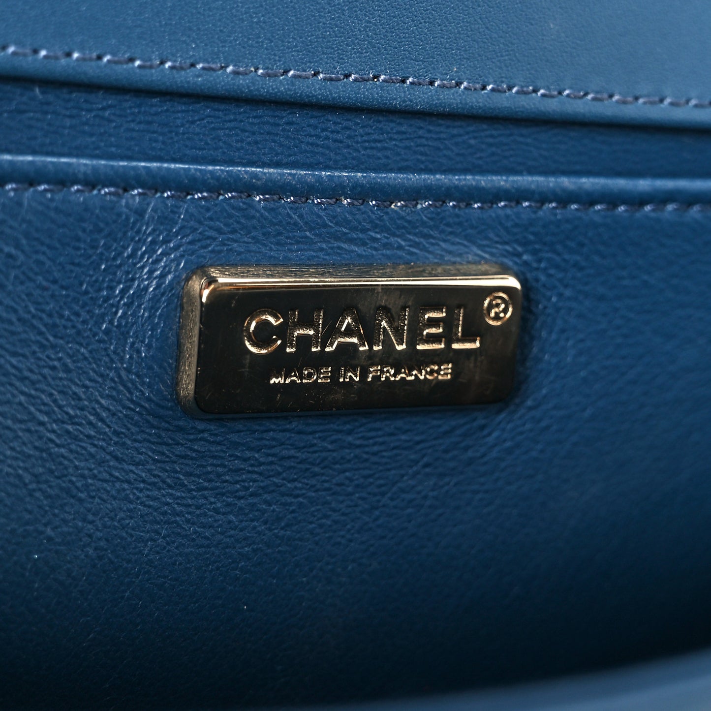 Snakeskin Medium Boy Flap Blue