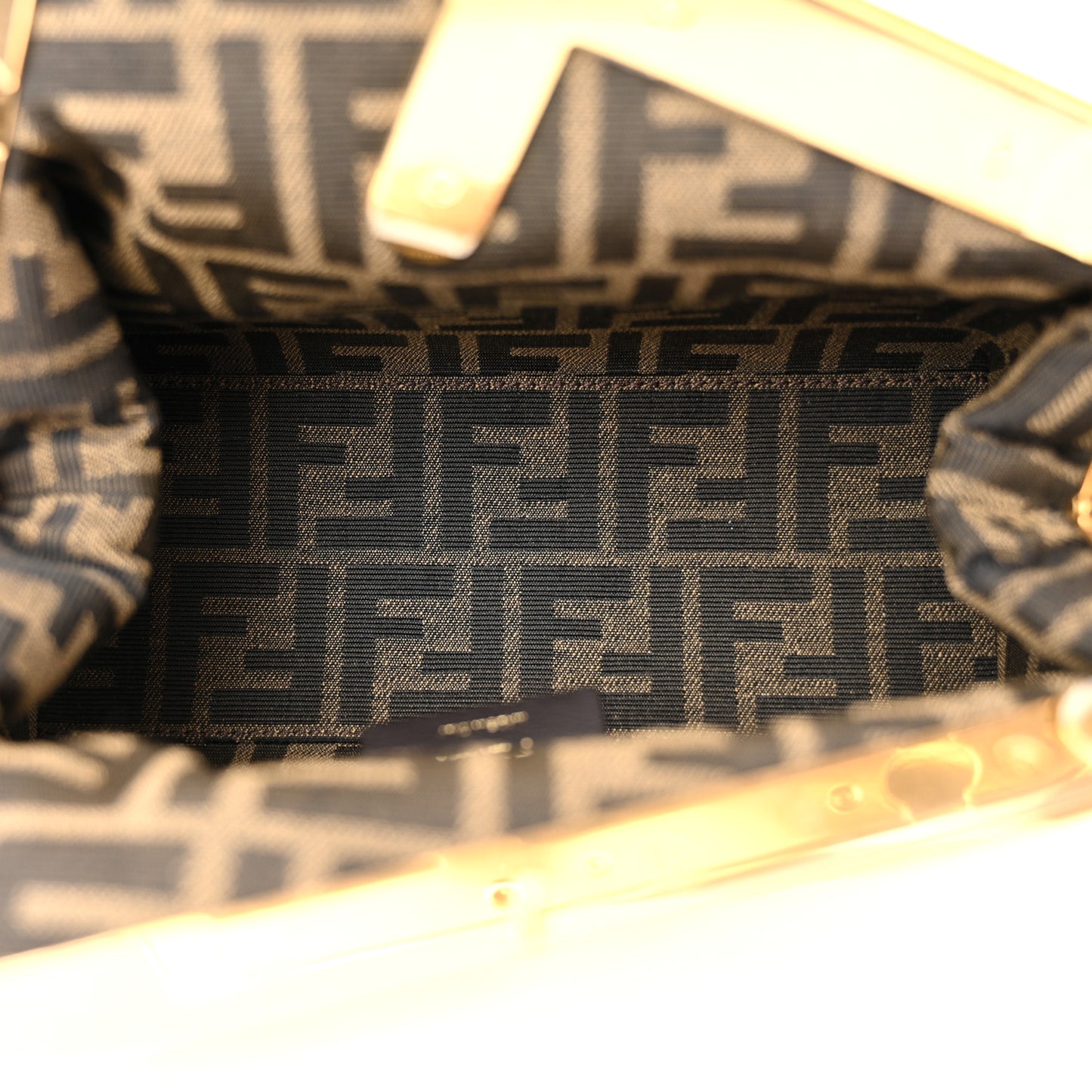 Shiny Nappa Snakeskin Small Fendi First Sand Make Up