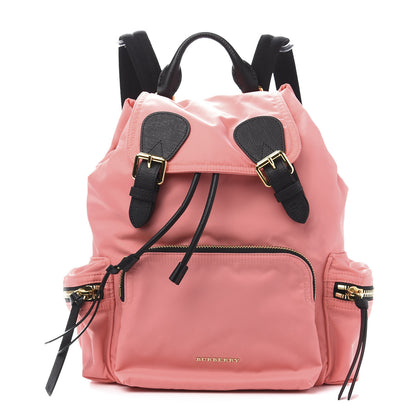Burberry Nylon Medium Rucksack Backpack Bright Coral Pink 1 of 8