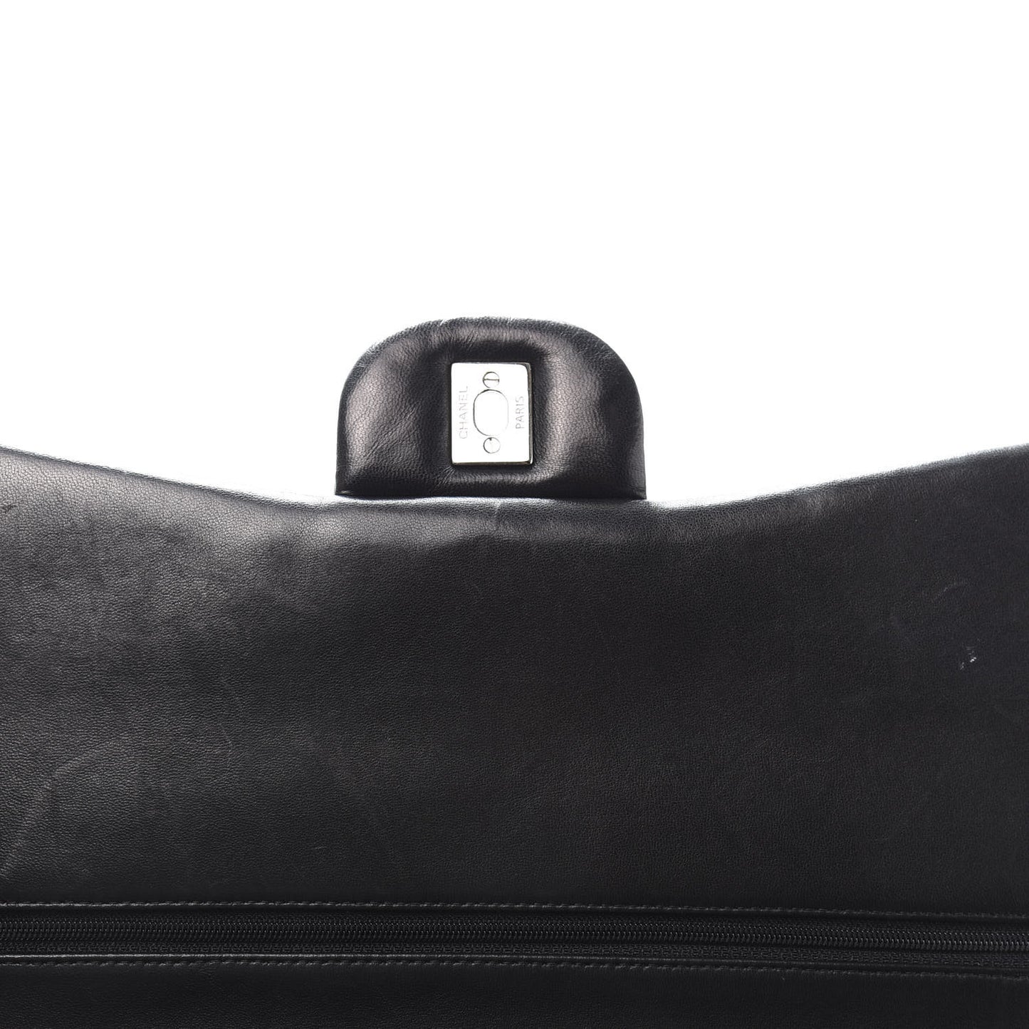 Lambskin Quilted Maxi Double Flap Black