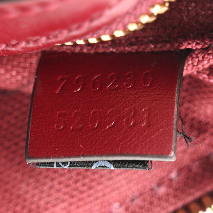Gucci GG Shadow Monogram Ophidia Top Handle Bowler Bag  Rosso Ancora Red 7 of 10
