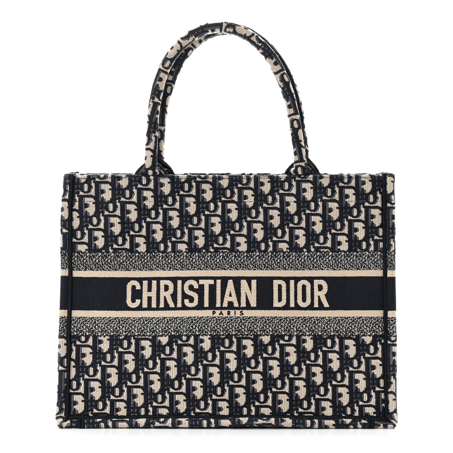 Christian Dior CHRISTIAN DIOR Oblique Medium Book Tote Blue Multicolor 2 of 9