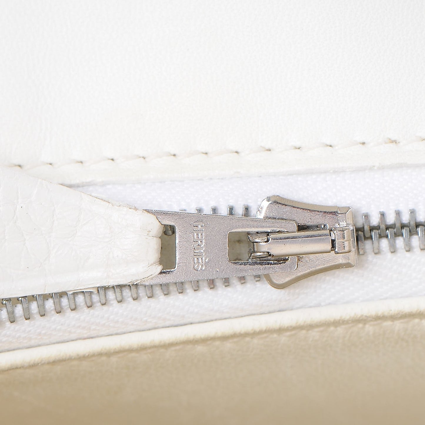 Toile Taurillon Clemence Birkin 35 White
