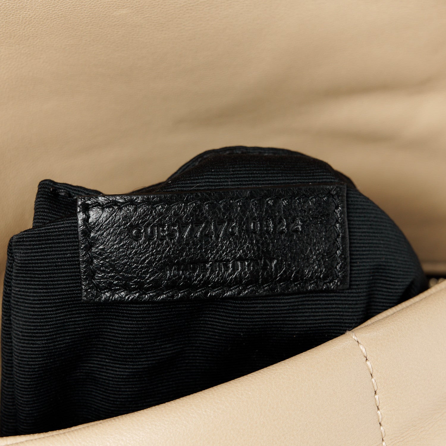 Saint Laurent Lambskin Quilted Small Loulou Puffer Monogram Chain Satchel Dark Beige 8 of 11