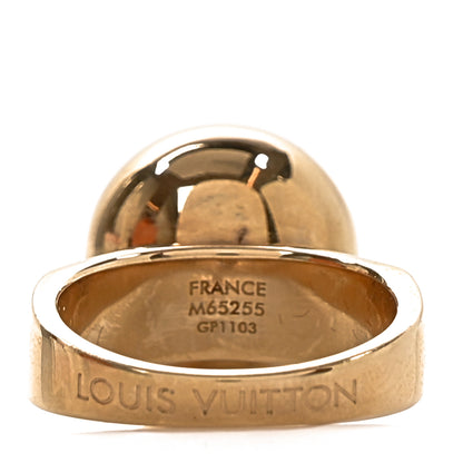 Louis Vuitton Crystal Ring L Gold Black 3 of 6