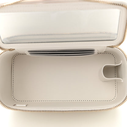 Chanel Caviar Quilted Small Vanity Case With Chain White 7 of 12