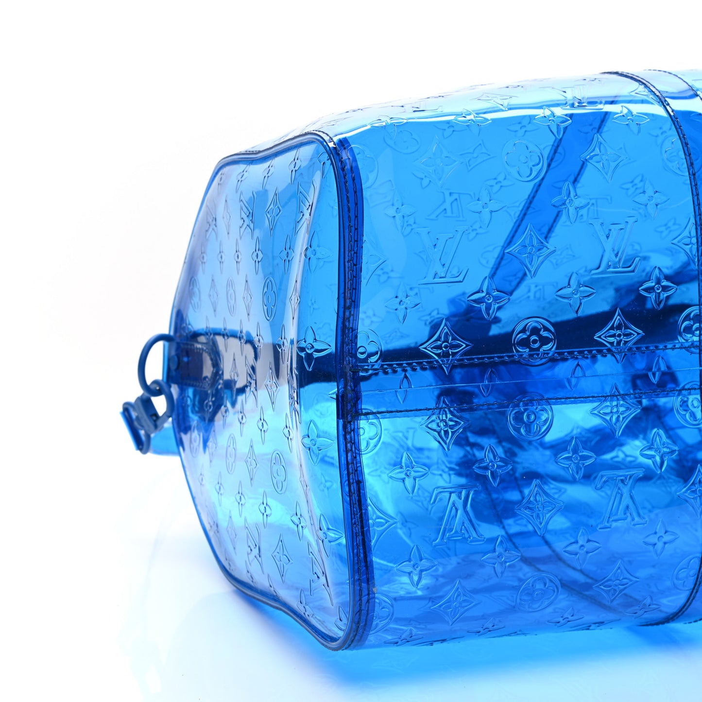 PVC Monogram Keepall Bandouliere 50 Blue