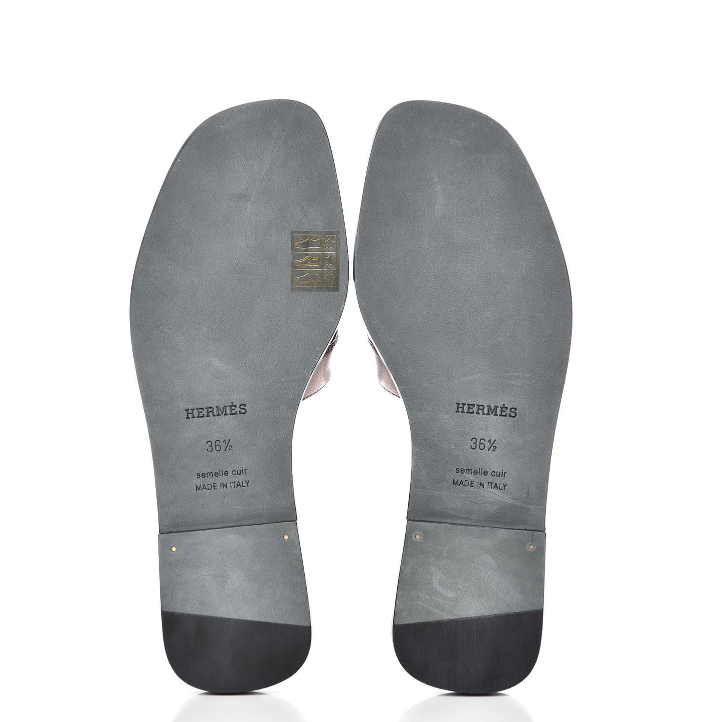 Metallic Nappa Oran Sandals 36.5 Or Vieilli