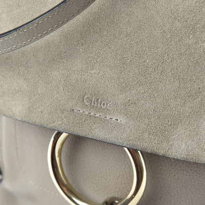 Chloe Suede Calfskin Small Faye Backpack Motty Grey 6 of 8