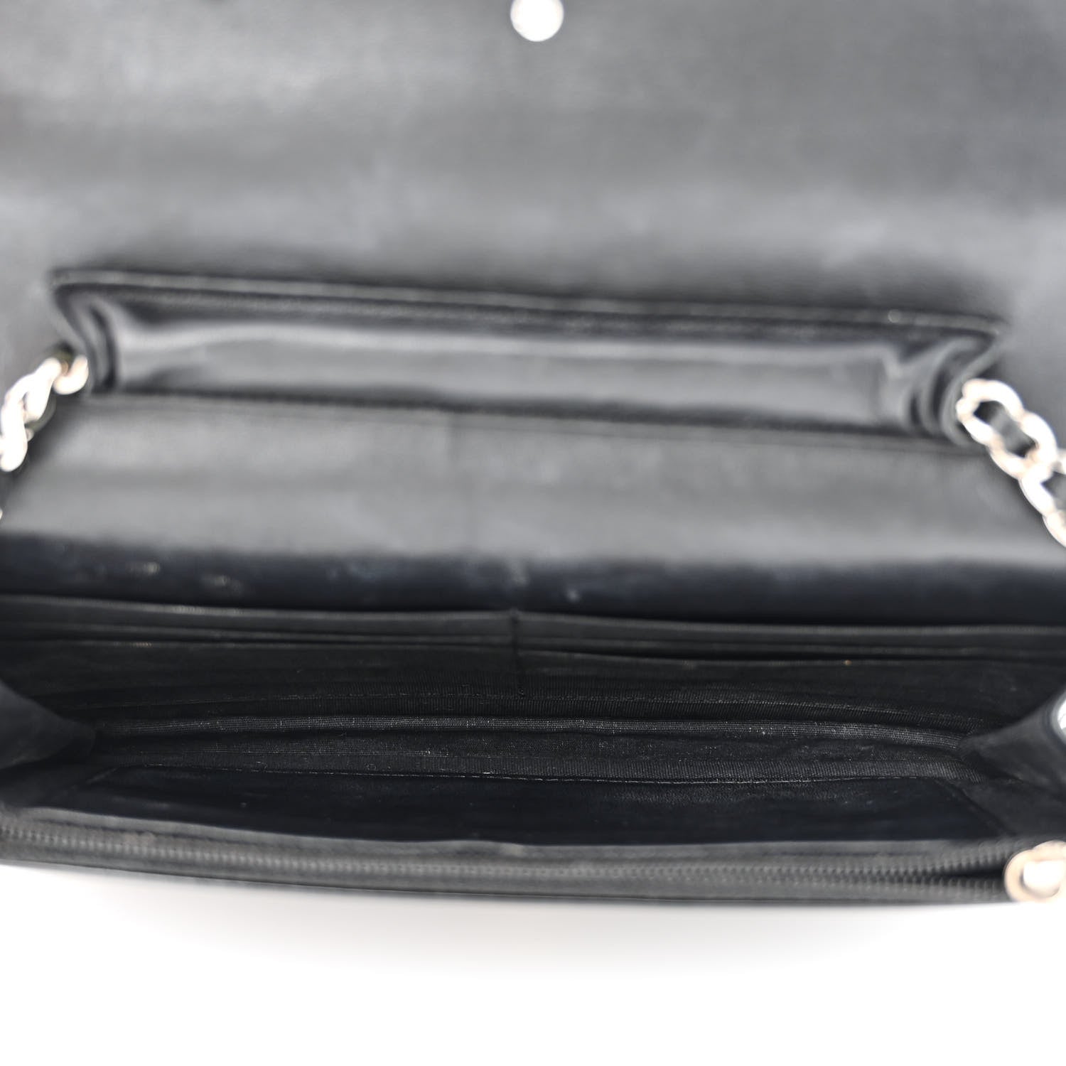 Chanel Patent Quilted Brilliant Wallet On Chain WOC Black 5 of 13