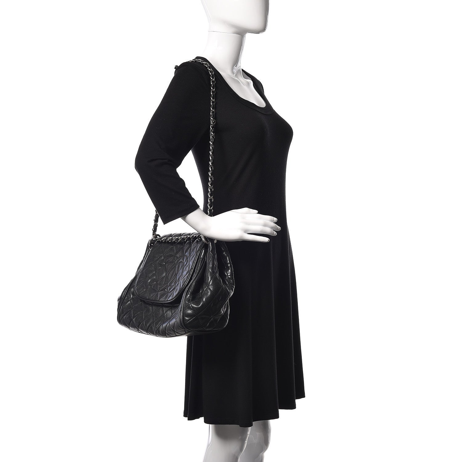 Chanel Caviar Quilted Timeless Accordion Flap Black 2 of 14