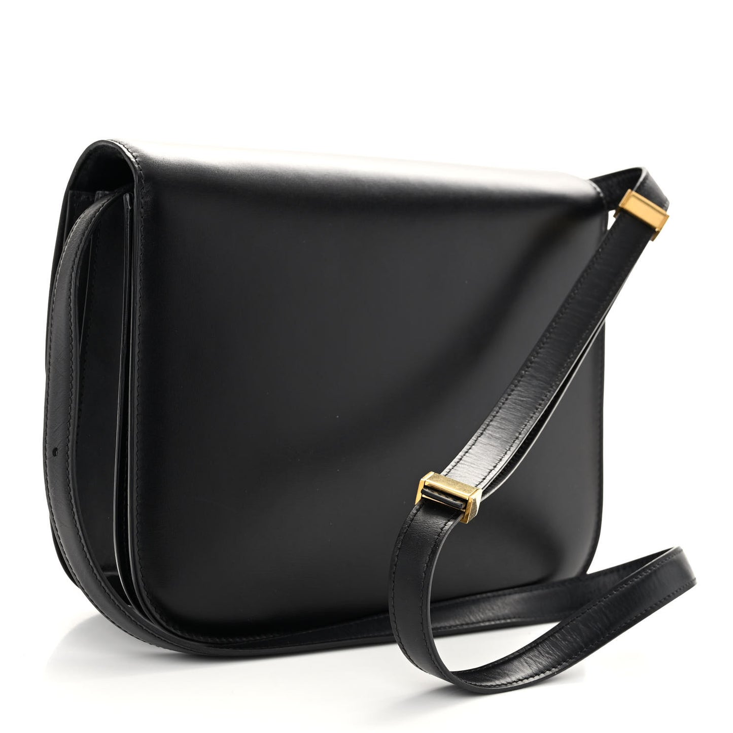 Box Calfskin Medium Classic Box Flap Bag Black