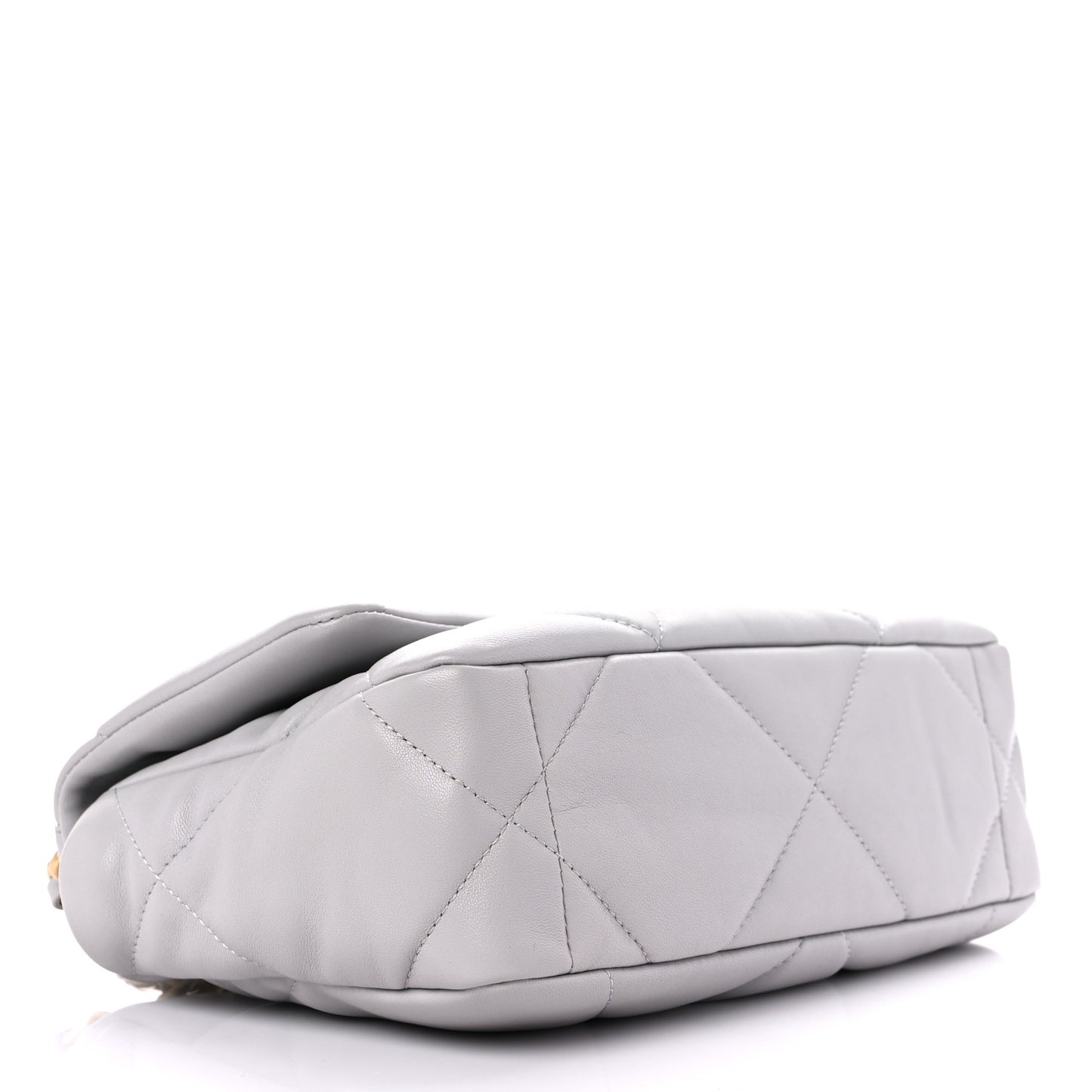 Lambskin Quilted Medium Chanel 19 Flap Grey