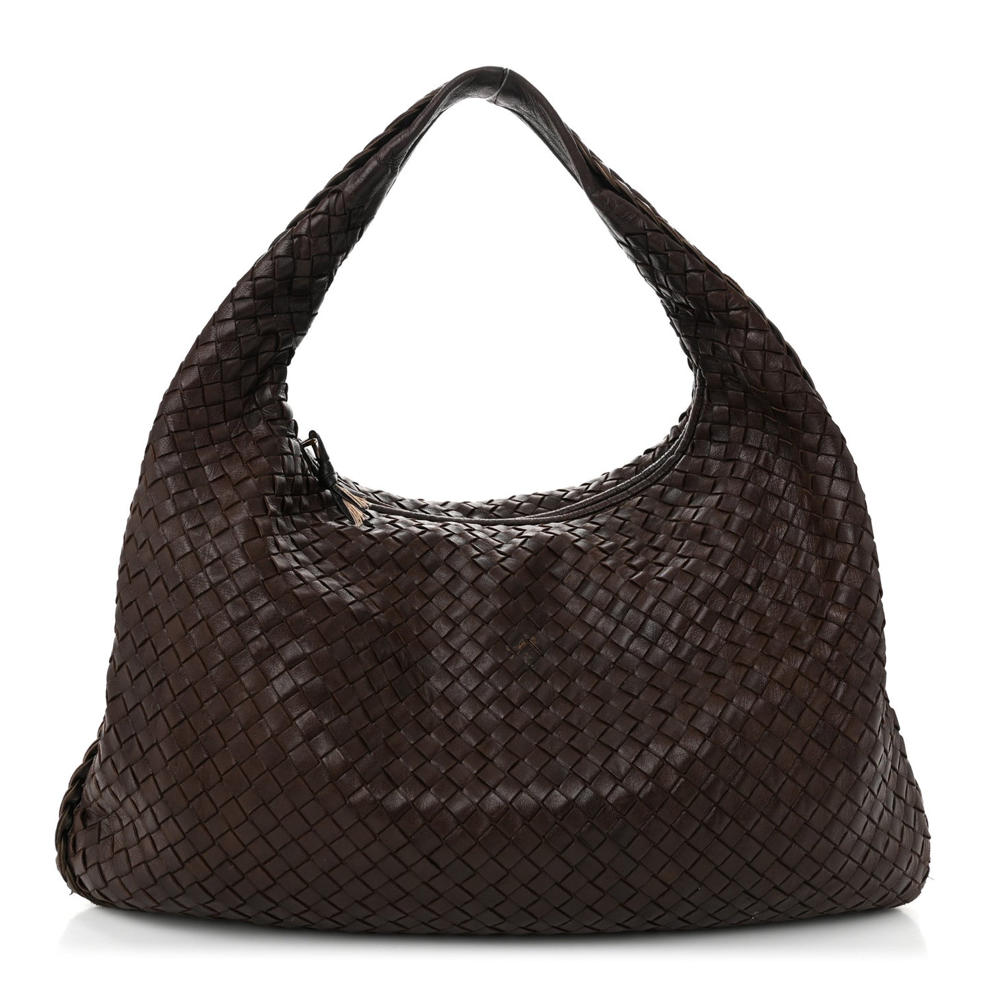 Nappa Intrecciato Large Veneta Hobo Ebano