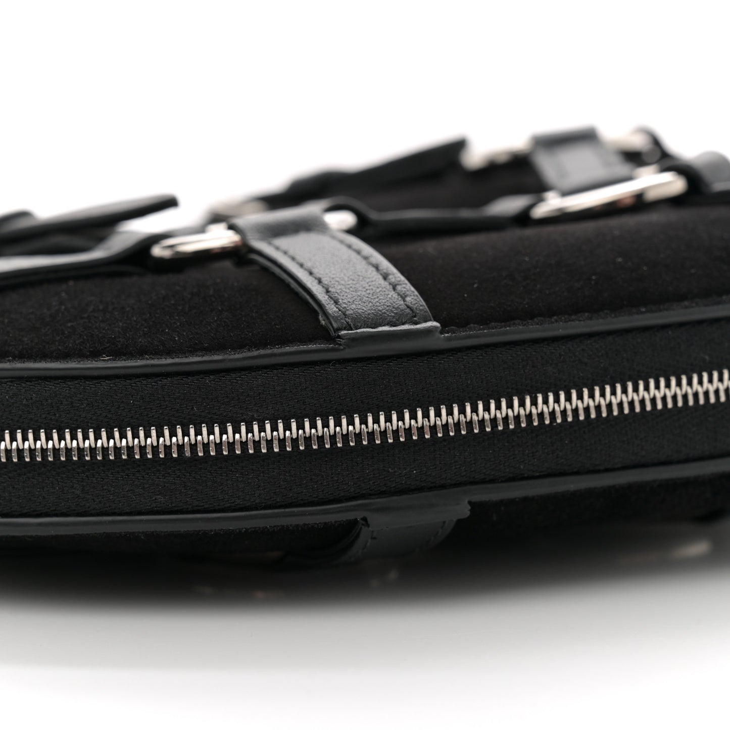 Suede Goatskin Harness Le Coeur Bag Black