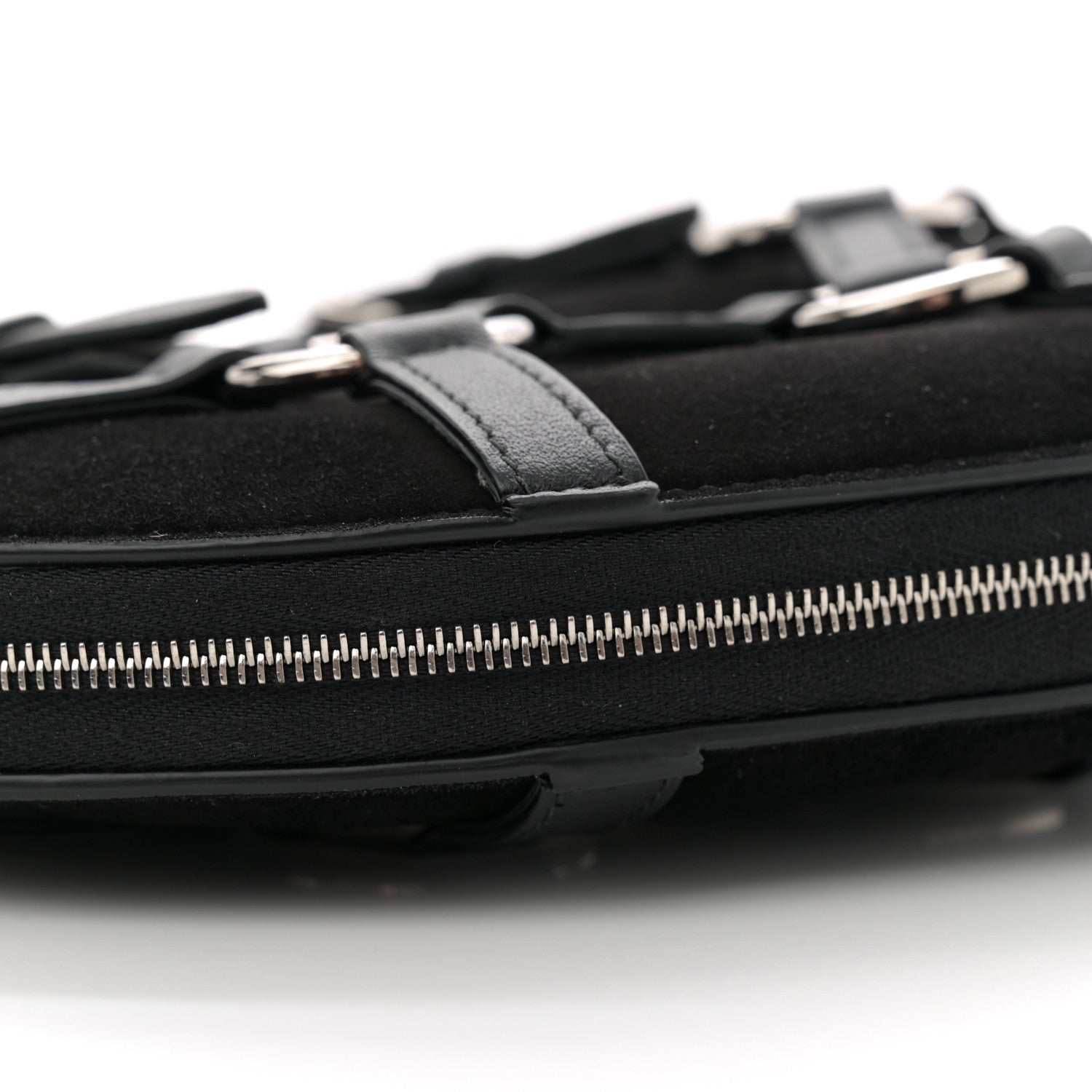 Alaia Suede Goatskin Harness Le Coeur Bag Black 8 of 10