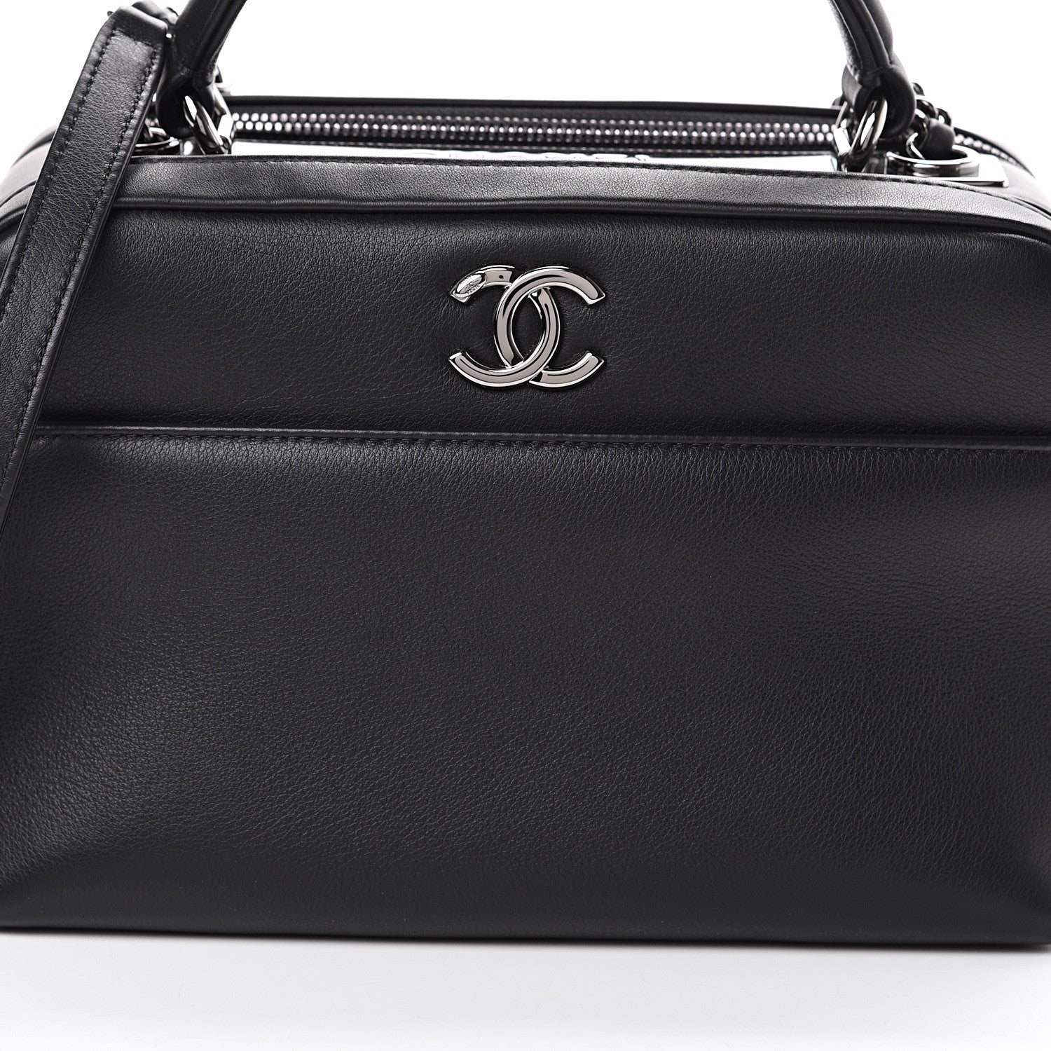 Chanel Calfskin Small Trendy CC Bowling Bag Black 8 of 11