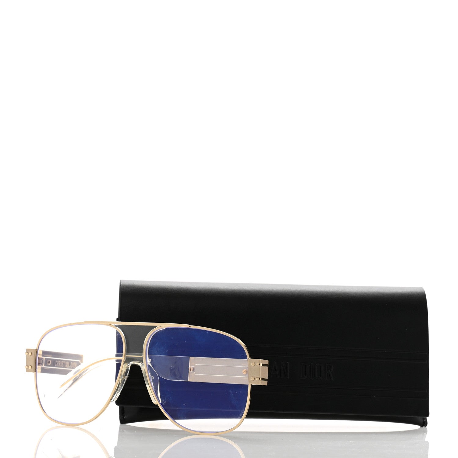Christian Dior Metal Acetate Diorsignature A3U Sunglasses Gold 7 of 7