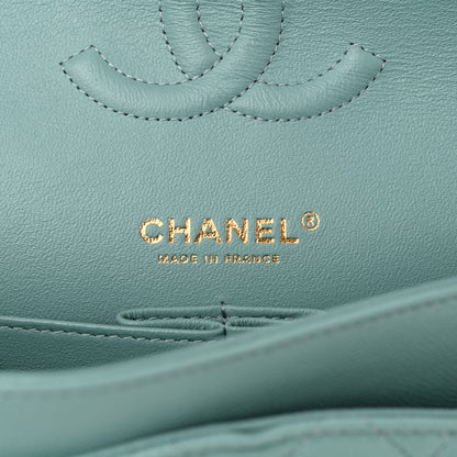 Chanel Caviar Quilted Medium Double Flap Light Blue 6 of 10