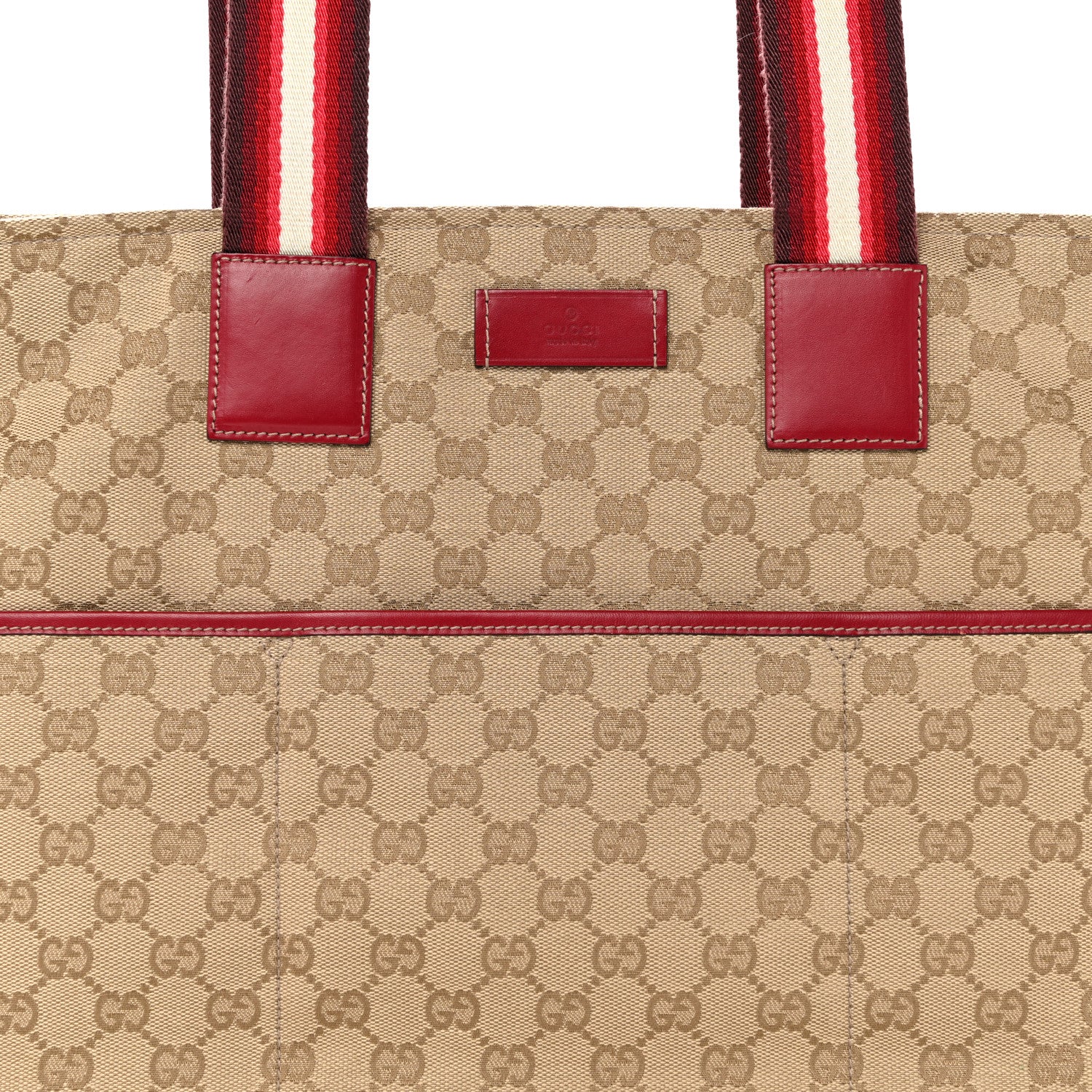 Gucci Monogram Web Large Diaper Tote Red 8 of 13