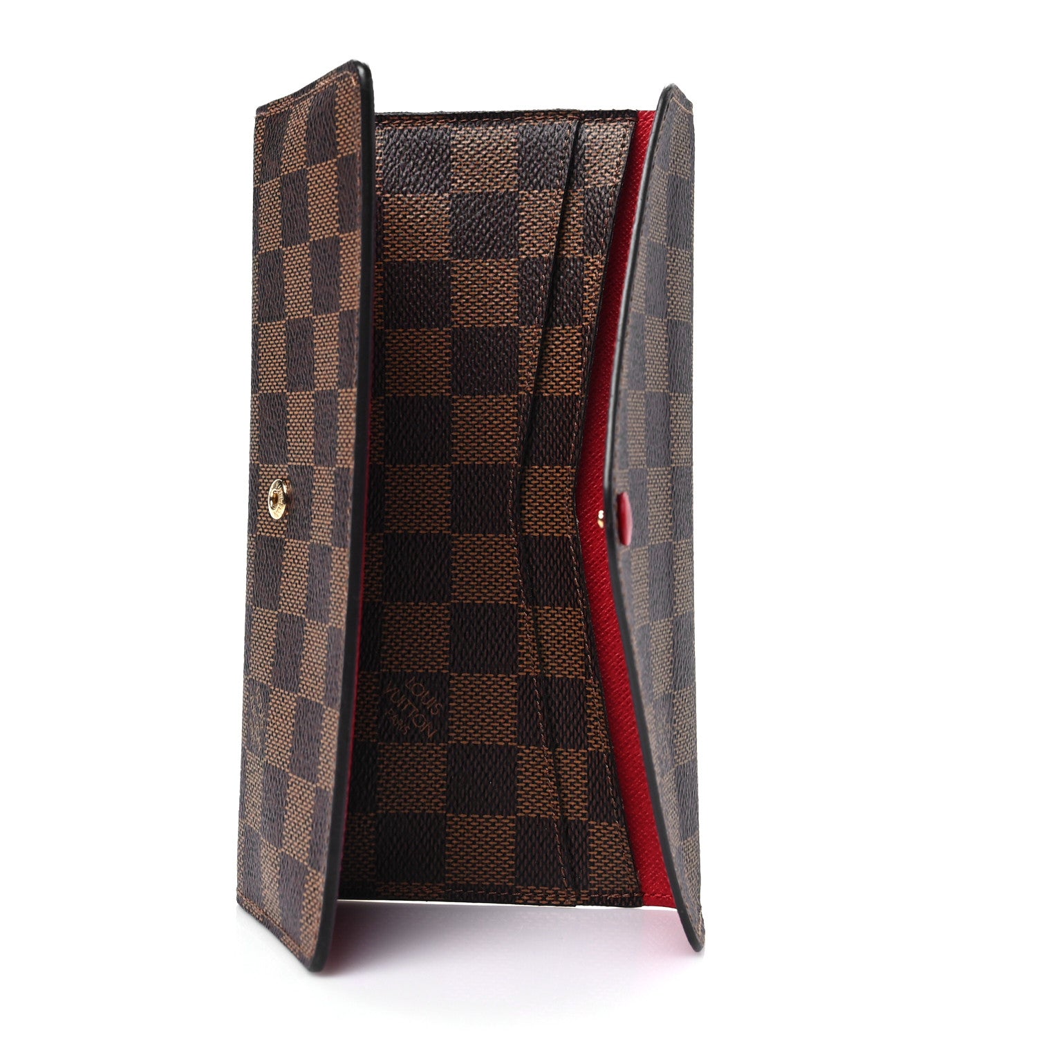 Louis Vuitton Damier Ebene Josephine Wallet Red 6 of 8