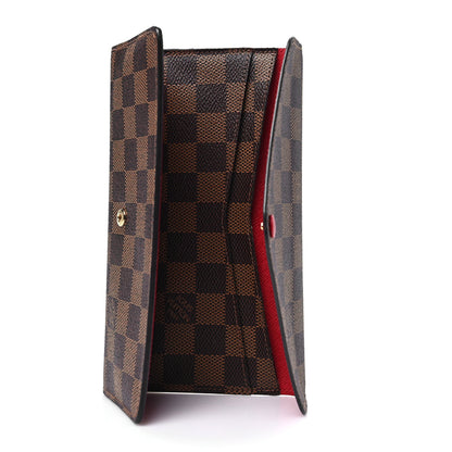 Louis Vuitton Damier Ebene Josephine Wallet Red 6 of 8