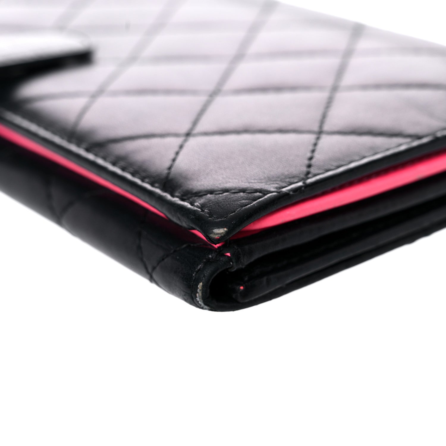 Chanel Calfskin Quilted Cambon Long Double Wallet Black 15 of 29