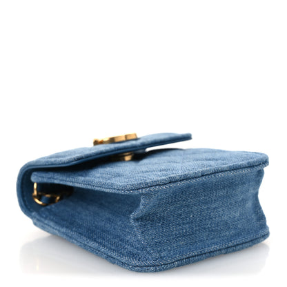 Chanel Denim Quilted Flap Mini Crossbody Blue 4 of 11