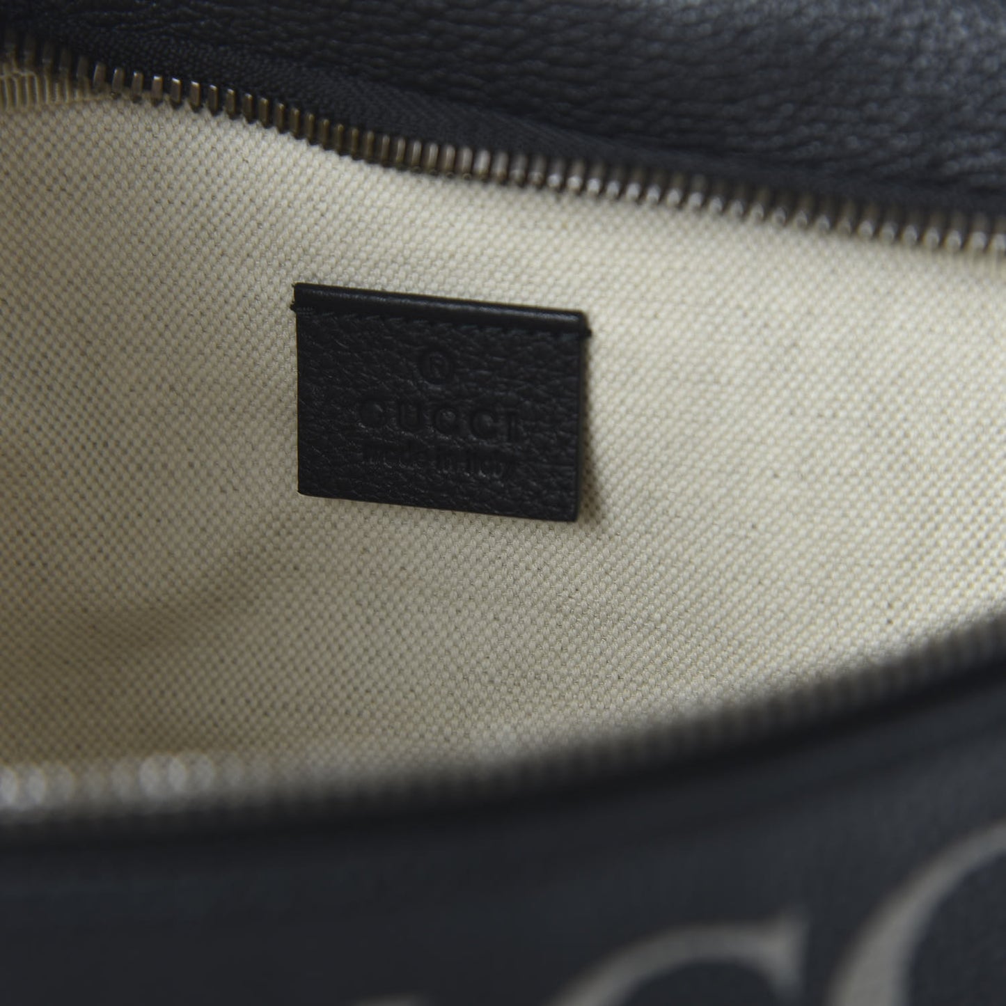 Grained Calfskin Logo Belt Bag Black