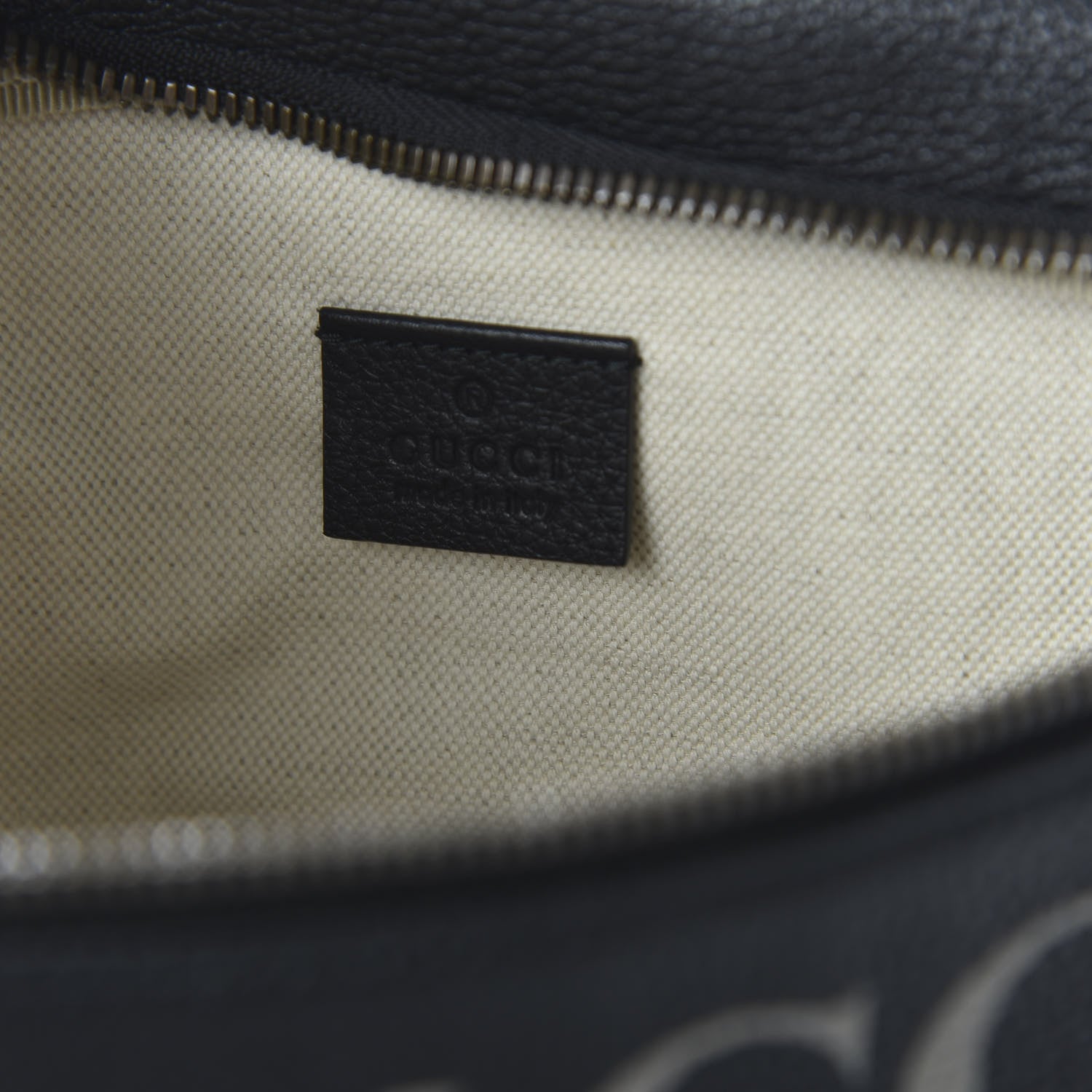 Gucci Grained Calfskin Logo Belt Bag Black 8 of 10