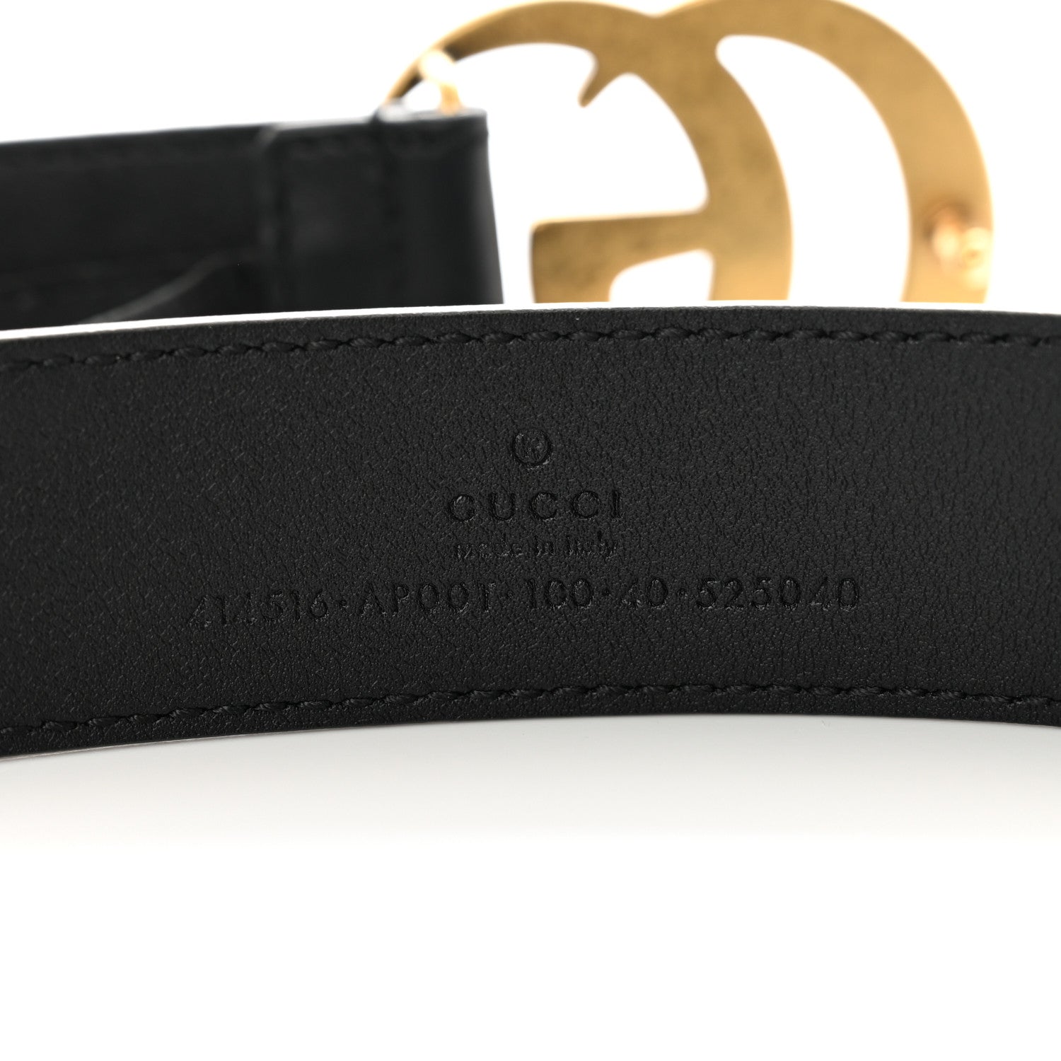 Gucci Calfskin Double G 30mm Belt 100 40 Black 3 of 7