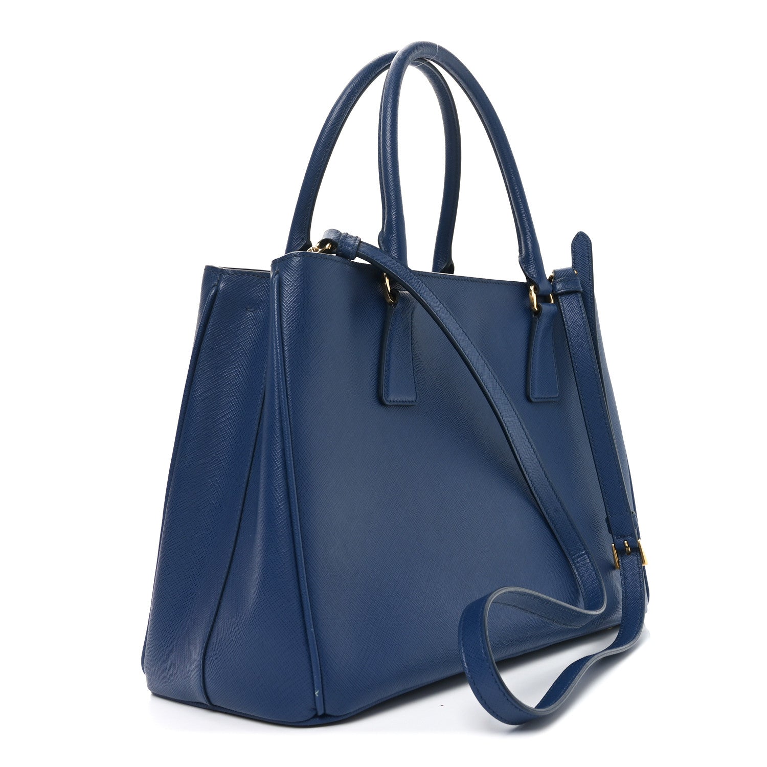 Prada Saffiano Lux Medium Tote Bluette 3 of 9