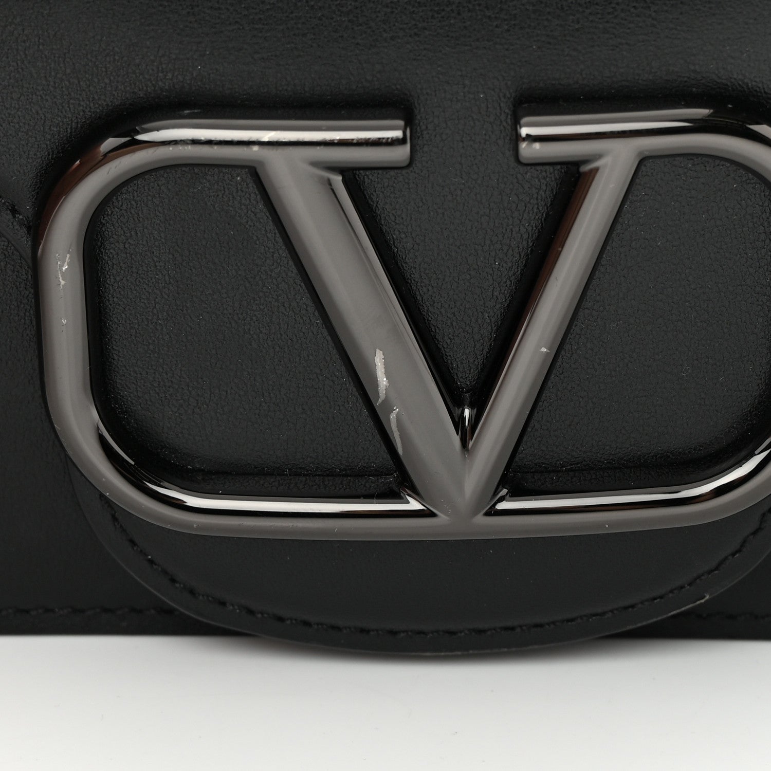 Valentino Garavani Calfskin Monochrome Vlogo Mini Loco Crossbody Bag Black 16 of 18