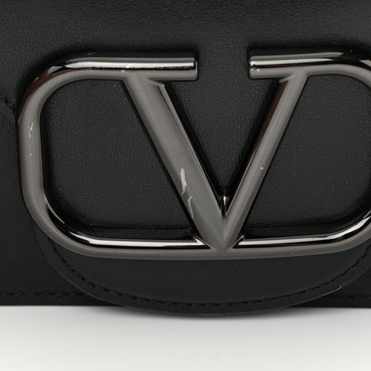 Valentino Garavani Calfskin Monochrome Vlogo Mini Loco Crossbody Bag Black 16 of 18